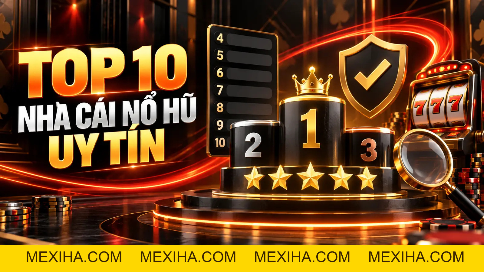 Top 10 Nhà Cái Nổ Hũ Uy Tín 2026 – Tiêu Chí Đánh Giá